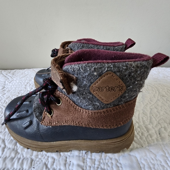 CARTERS Toddler Boys Waterproof Velcro Closure Winter Boots - Picture 4 of 8